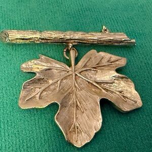 Gold Leaf Brooch
